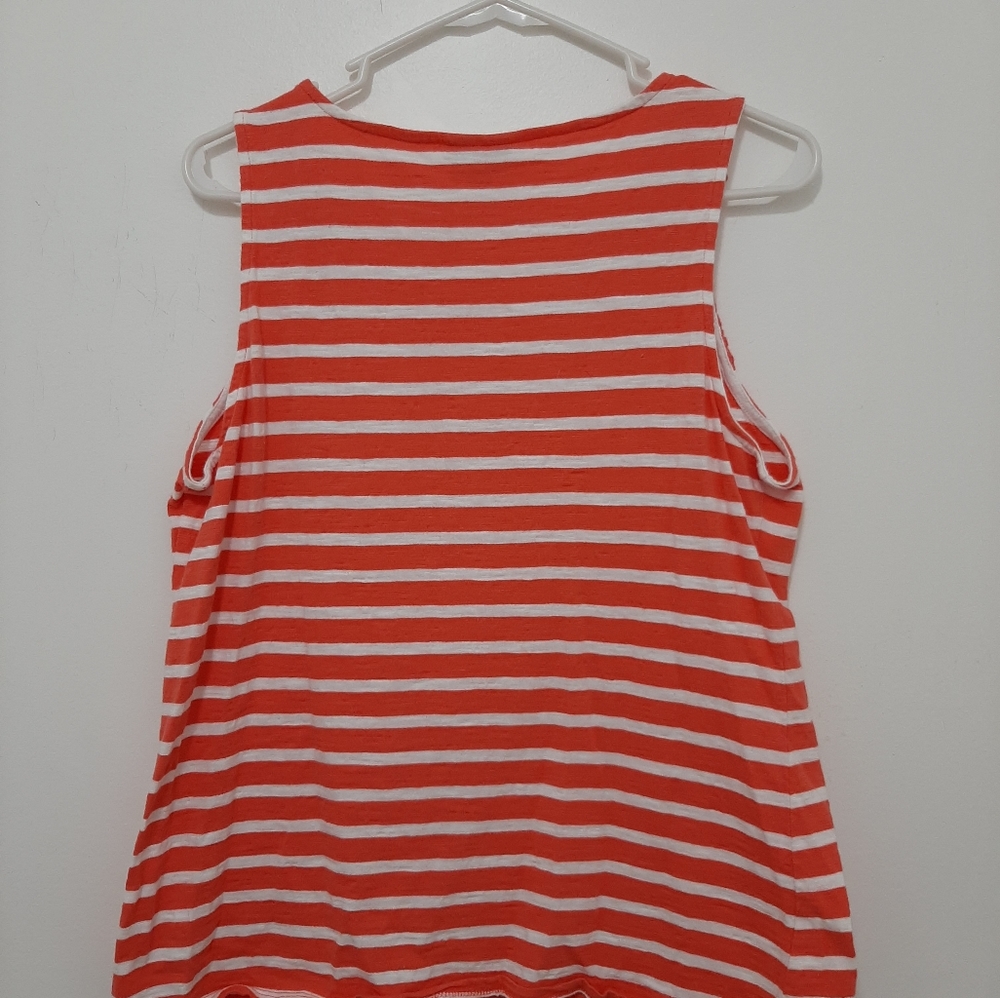 Charter Club Stripe with Crochet Tank, Size Large - Picture 2 of 4